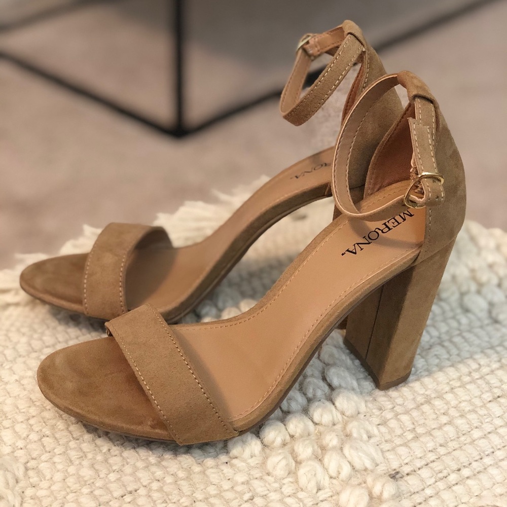 Beige High heeled Sandals
